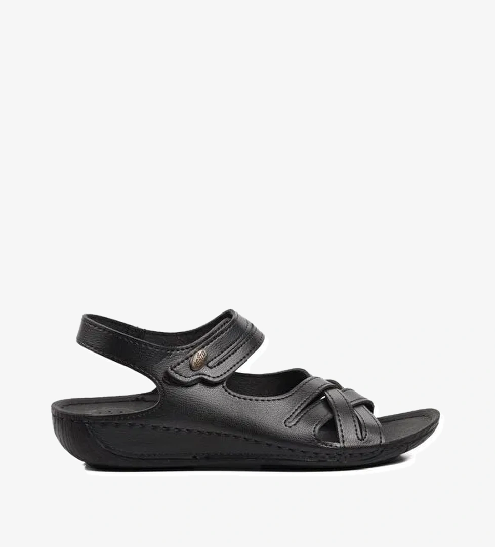 Siyah Anatomik Cırtlı Kadın Sandalet 16.035 Z