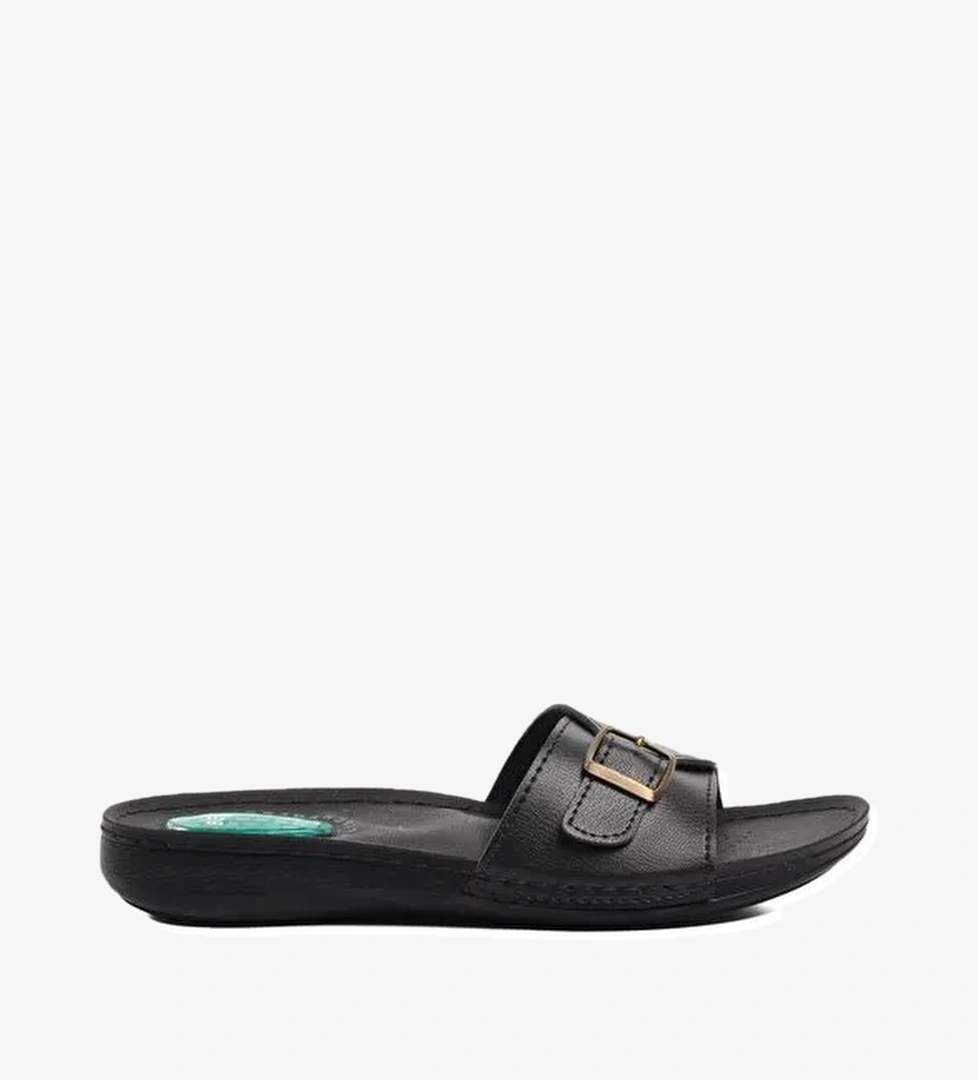 Siyah Anatomik Jel Taban Kadın Terlik 6811 Z - Görsel 1