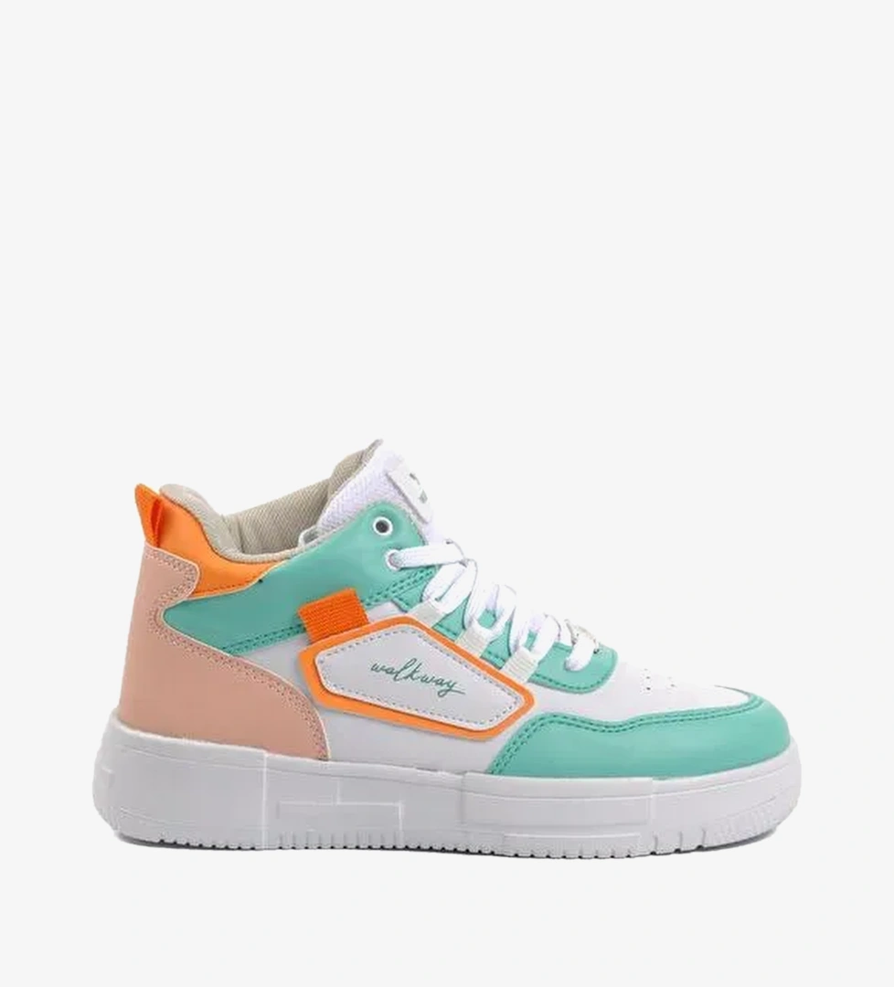Nefertiti Beyaz-Su Yesili Unisex Hi Sneaker