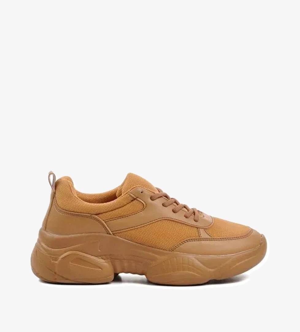 Dkc2304 Ekru Kadın Sneaker - Görsel 1