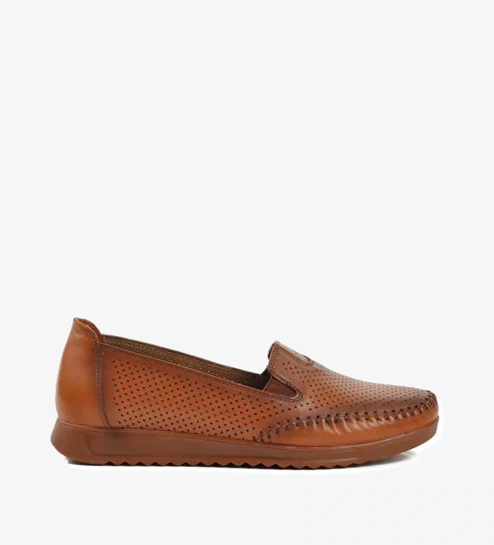 48 Taba Hakiki Deri Kadın Günlük Ayakkabı