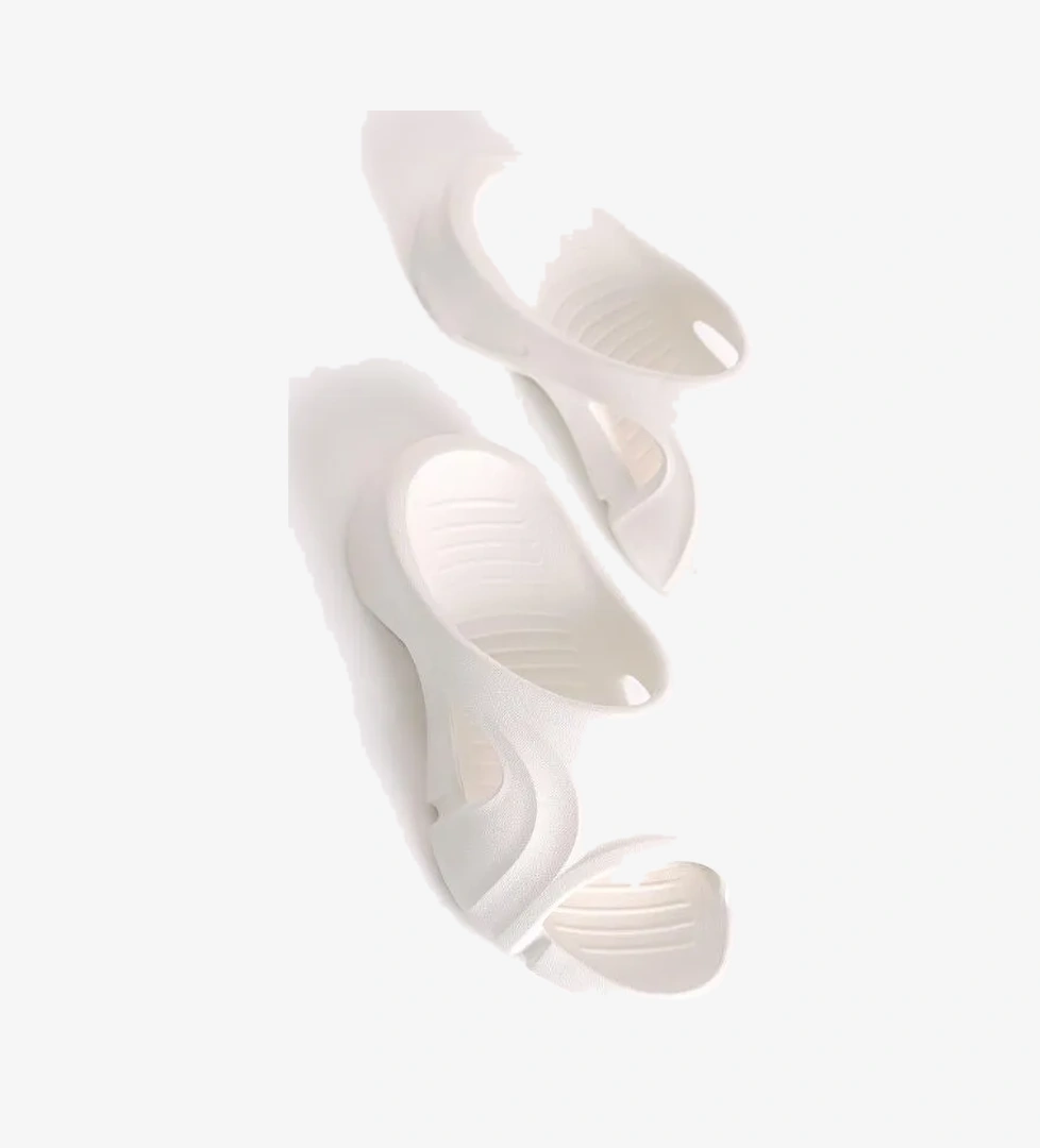 Unisex Beyaz Desenli Kalın Tabanlı Eva Terlik