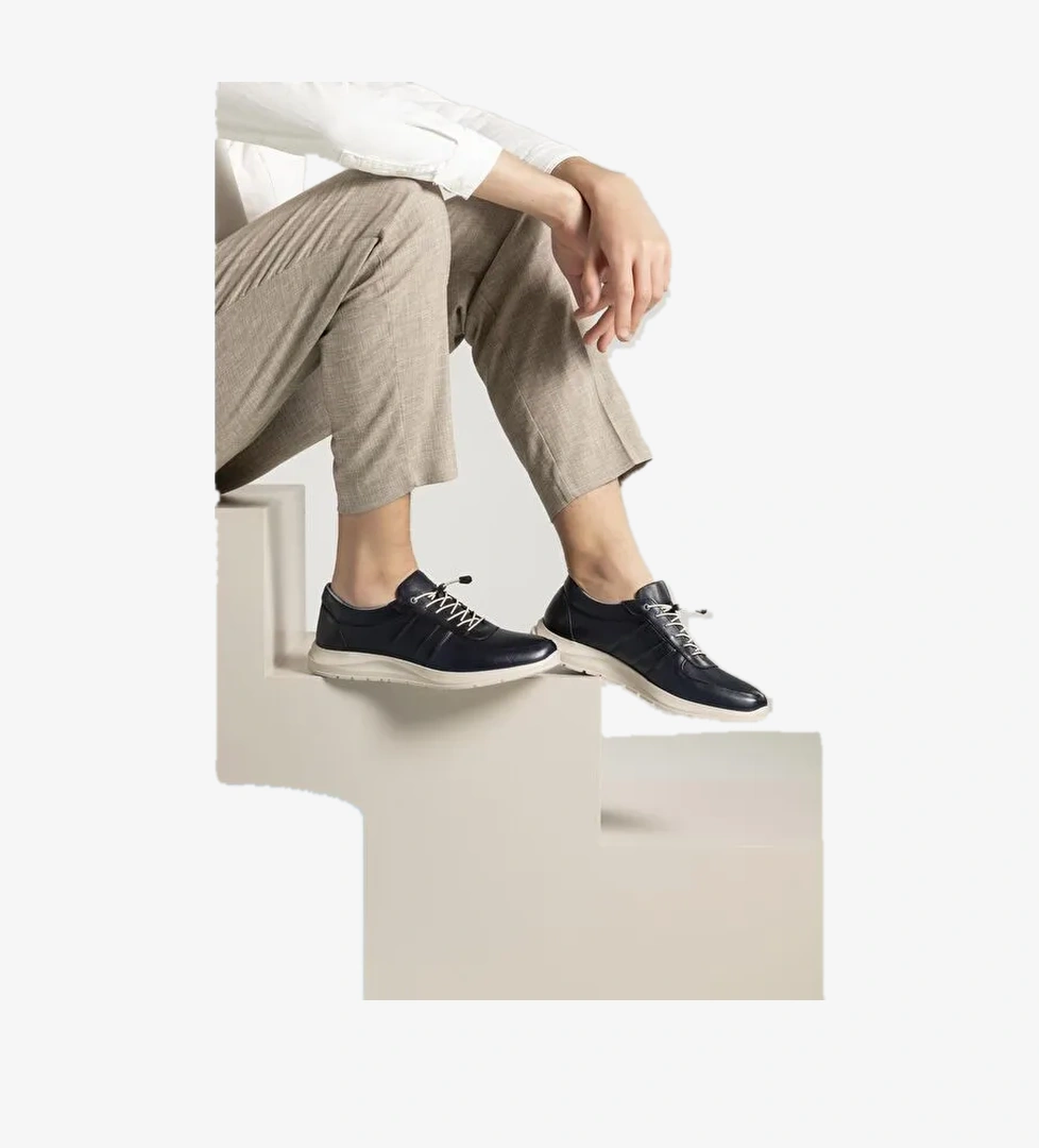 Ziya Ayakkabı Erkek Hakiki Deri Sneaker 1311013 S08 Lacivert model görseli