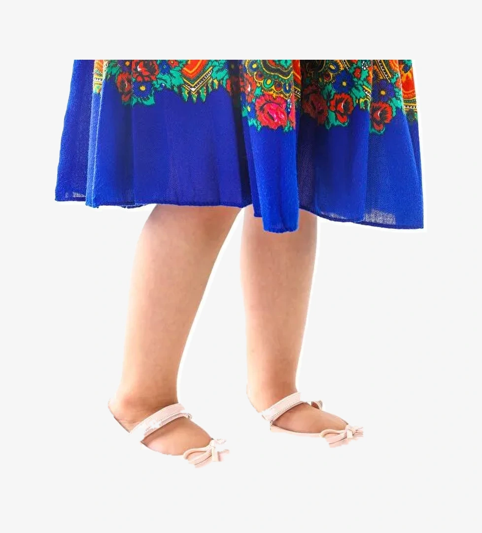 Barbe Rugan Fiyonklu Cırtlı Kız Çocuk Babet Ayakkabı