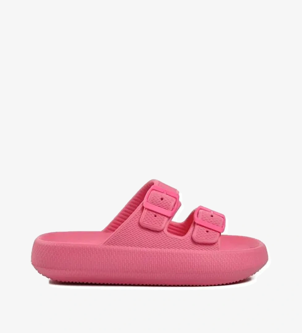 Fuşya Çift Bantlı Eva Kadın Terlik 23Y001 Anna