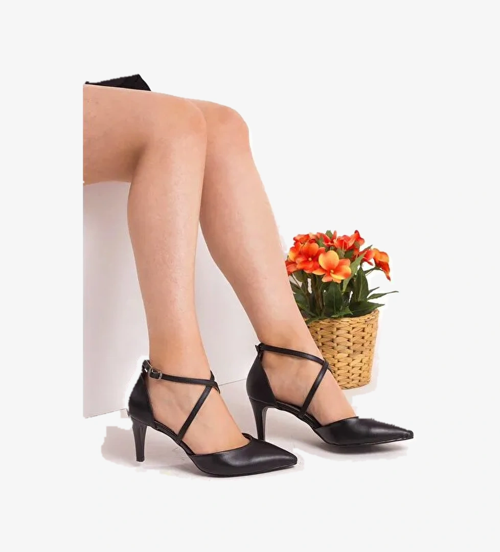 Siyah Kadın Topuklu Ayakkabı D654054809 - Görsel 1