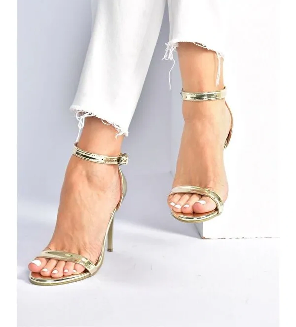 Altın Kadın Topuklu Ayakkabı B922112634 - Görsel 1