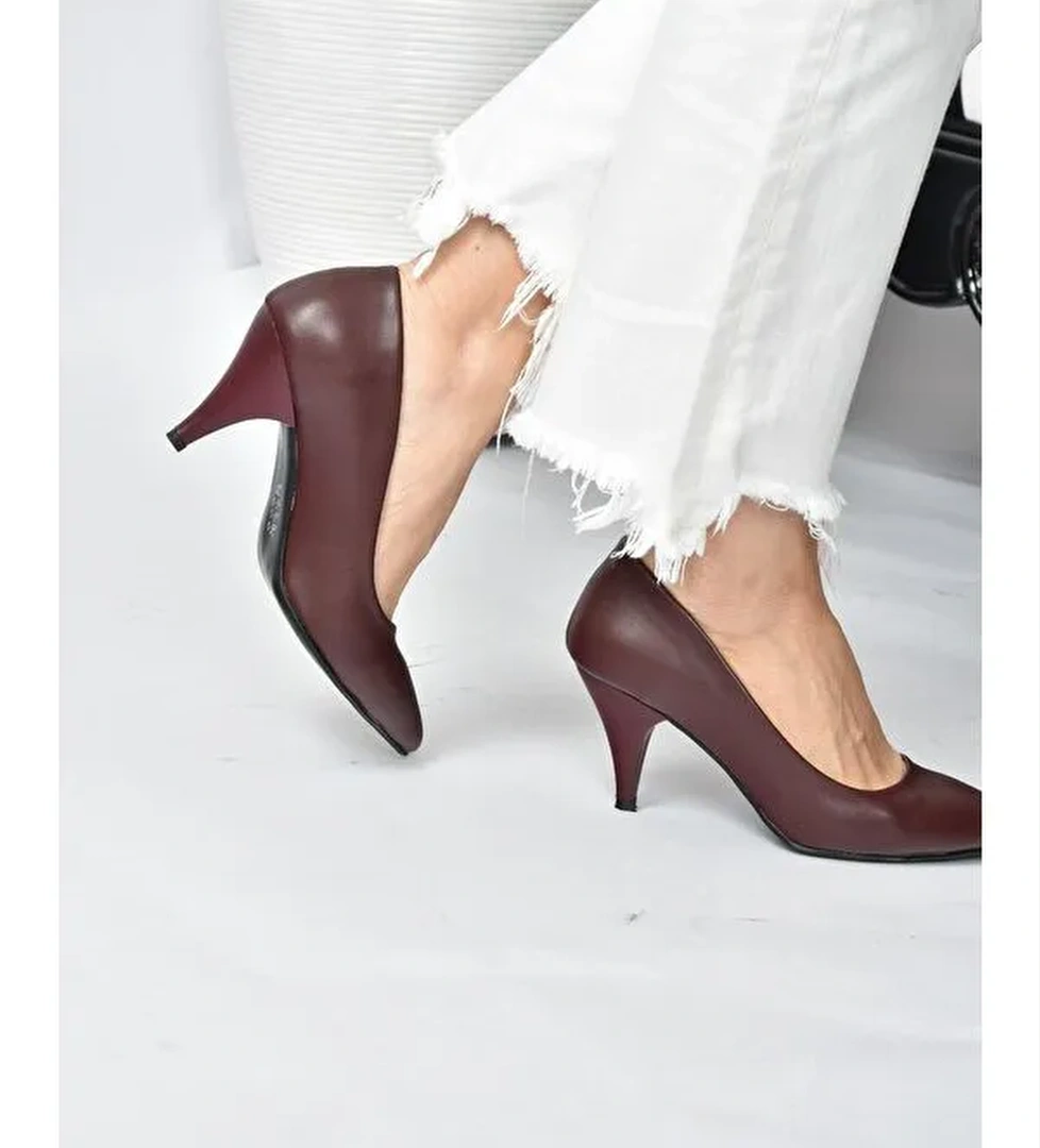 Bordo Kadın Topuklu Ayakkabı A922151109 - Görsel 1