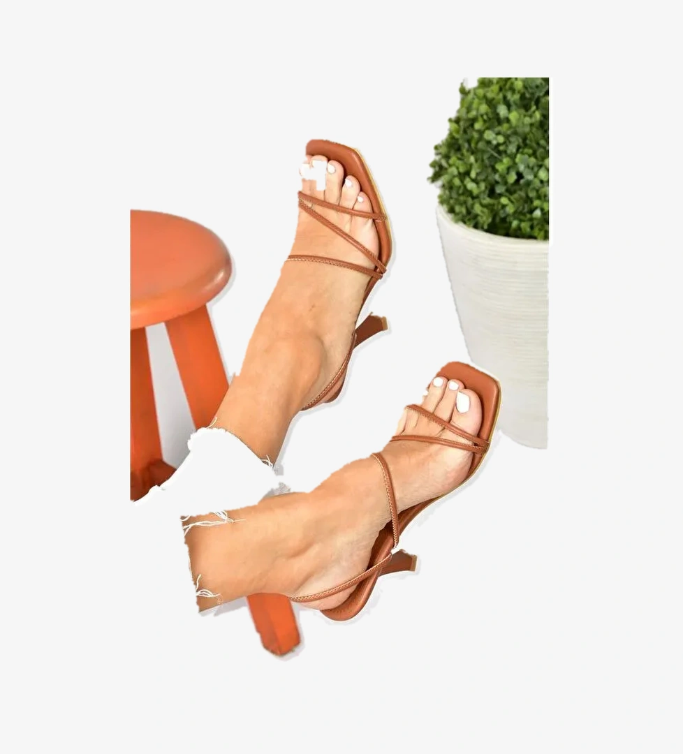 Taba Kalın Topuklu Kadın Ayakkabı P590033909