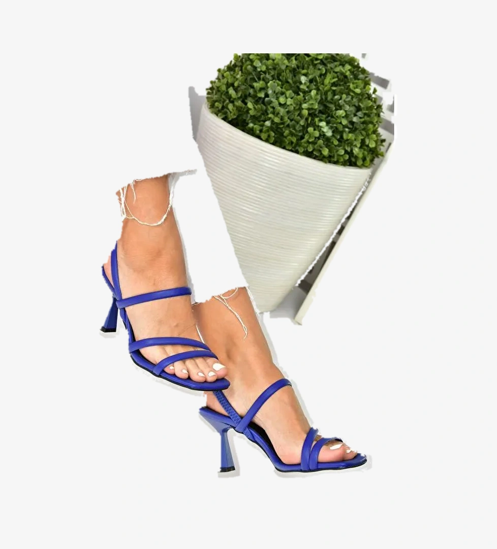 Saks Mavi İnce Topuklu Kadın Ayakkabı P404471009 - Görsel 1