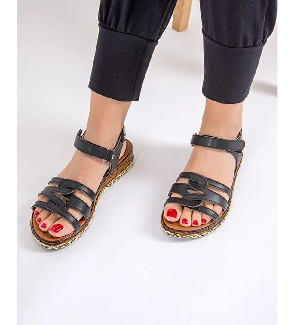 Siyah Kadın Sandalet F288091109 - Görsel 1