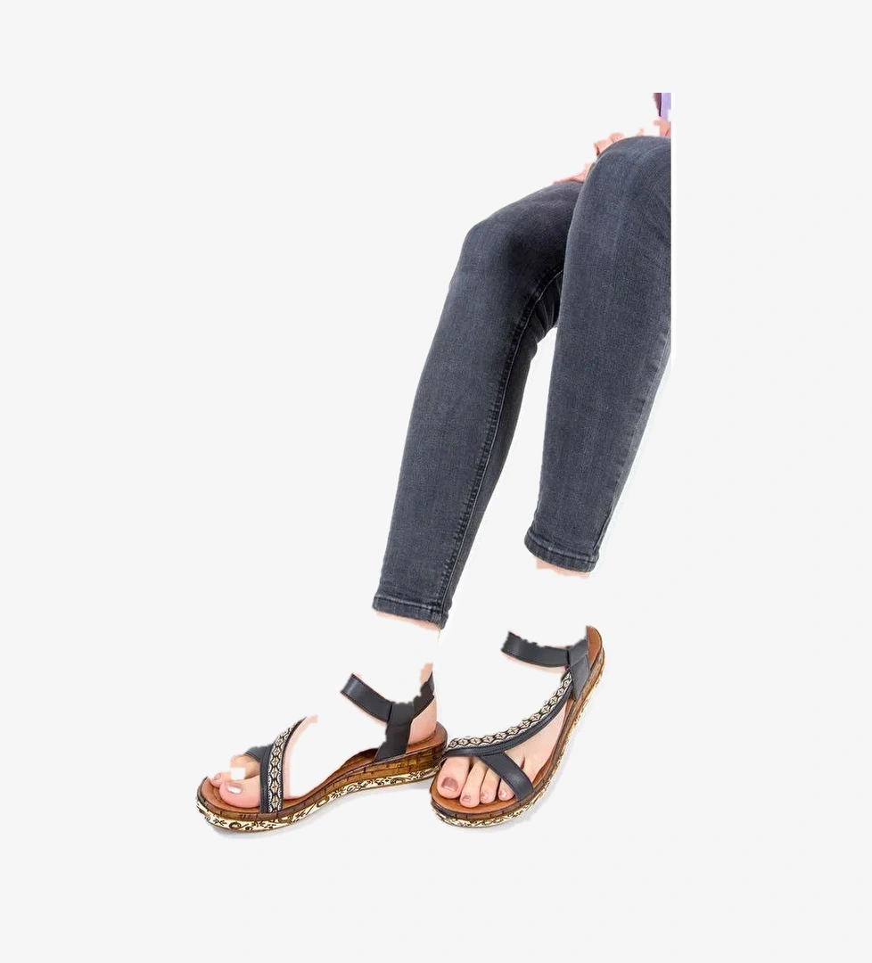 Siyah Kadın Sandalet F288091009 - Görsel 1