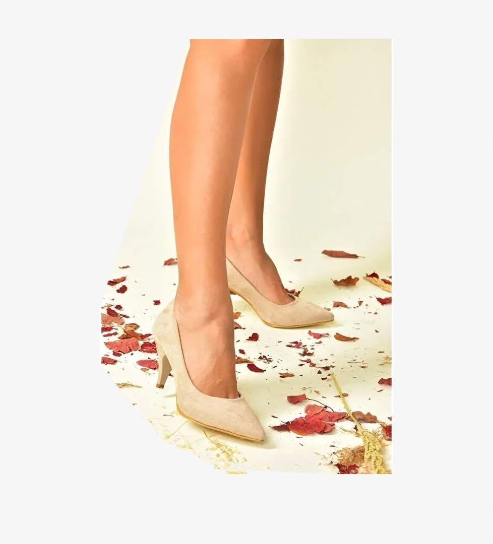 Ten Süet Alçak Topuklu Günlük Kadın Topuklu Ayakkabı A922151102