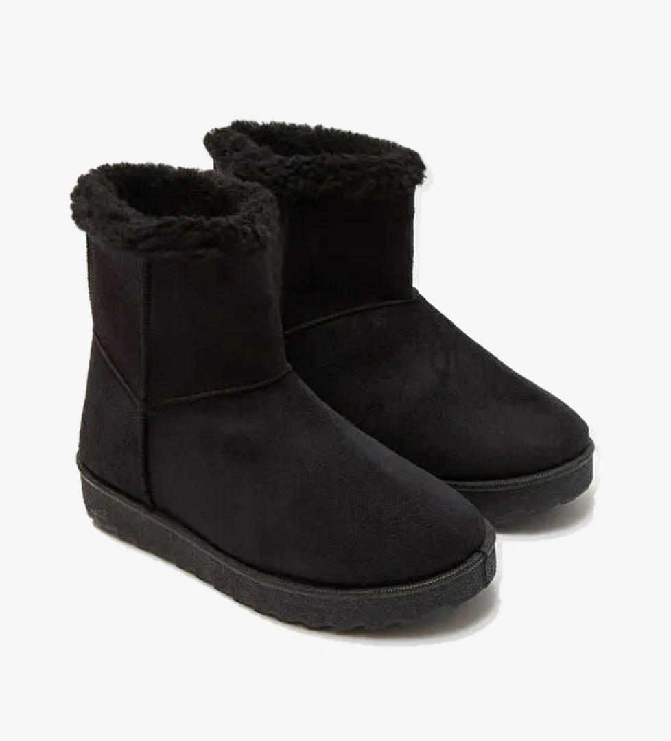 Kalın Tabanlı Pelüş Detaylı Kadın Bot - Görsel 1