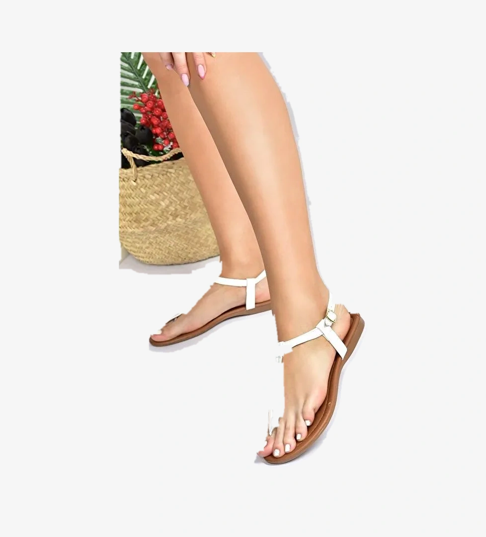 Beyaz Kadın Sandalet B548393509