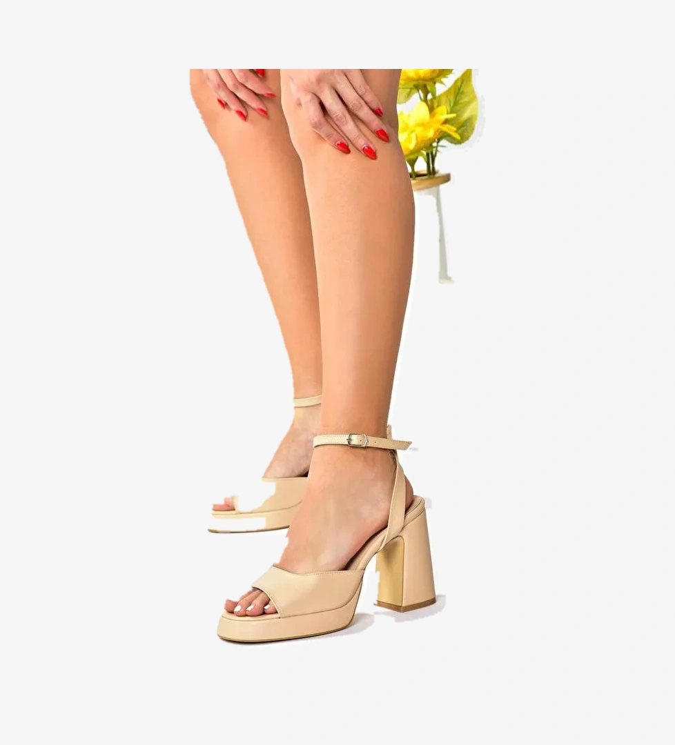 Ten Kalın Platform Topuklu Kadın Ayakkabı M570345609