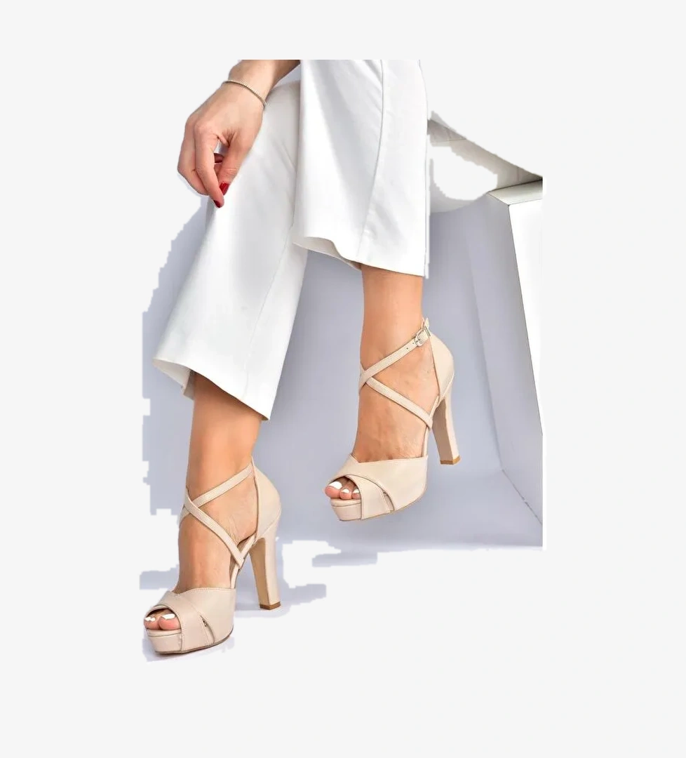 Ten Platform Kalın Topuklu Kadın Abiye Ayakkabı M348010209