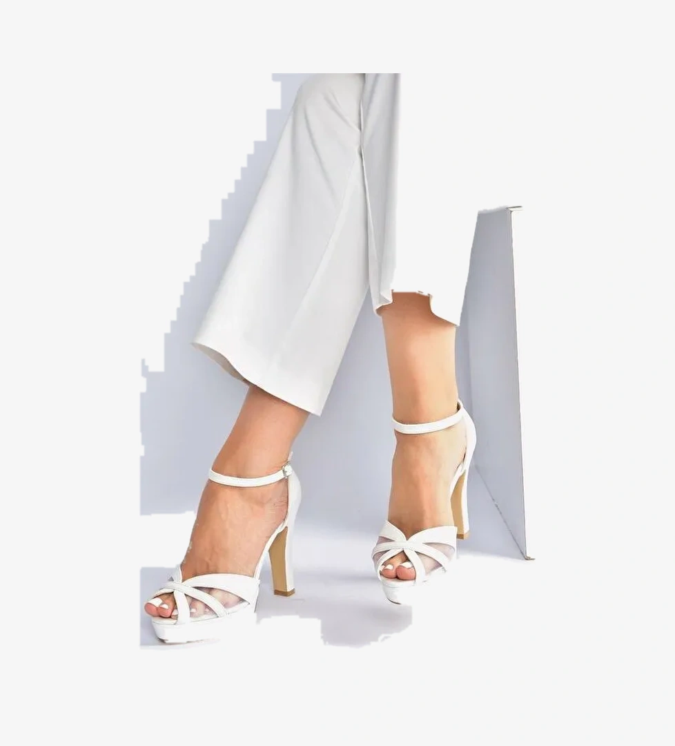 Fox Shoes Sedef Platform Topuklu Kadın Abiye Ayakkabı M348202009 model görseli