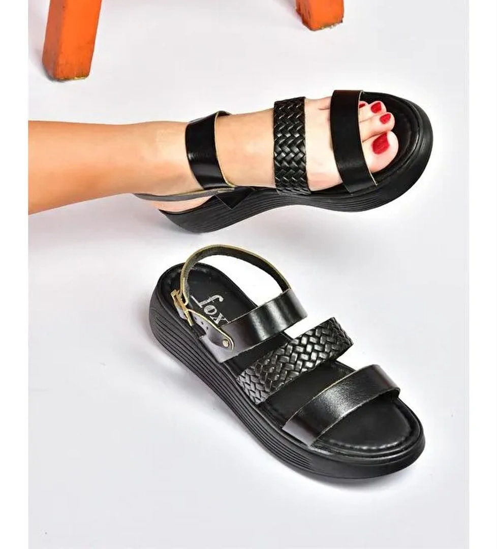 Siyah Günlük Kadın Sandalet M291082603 - Görsel 1