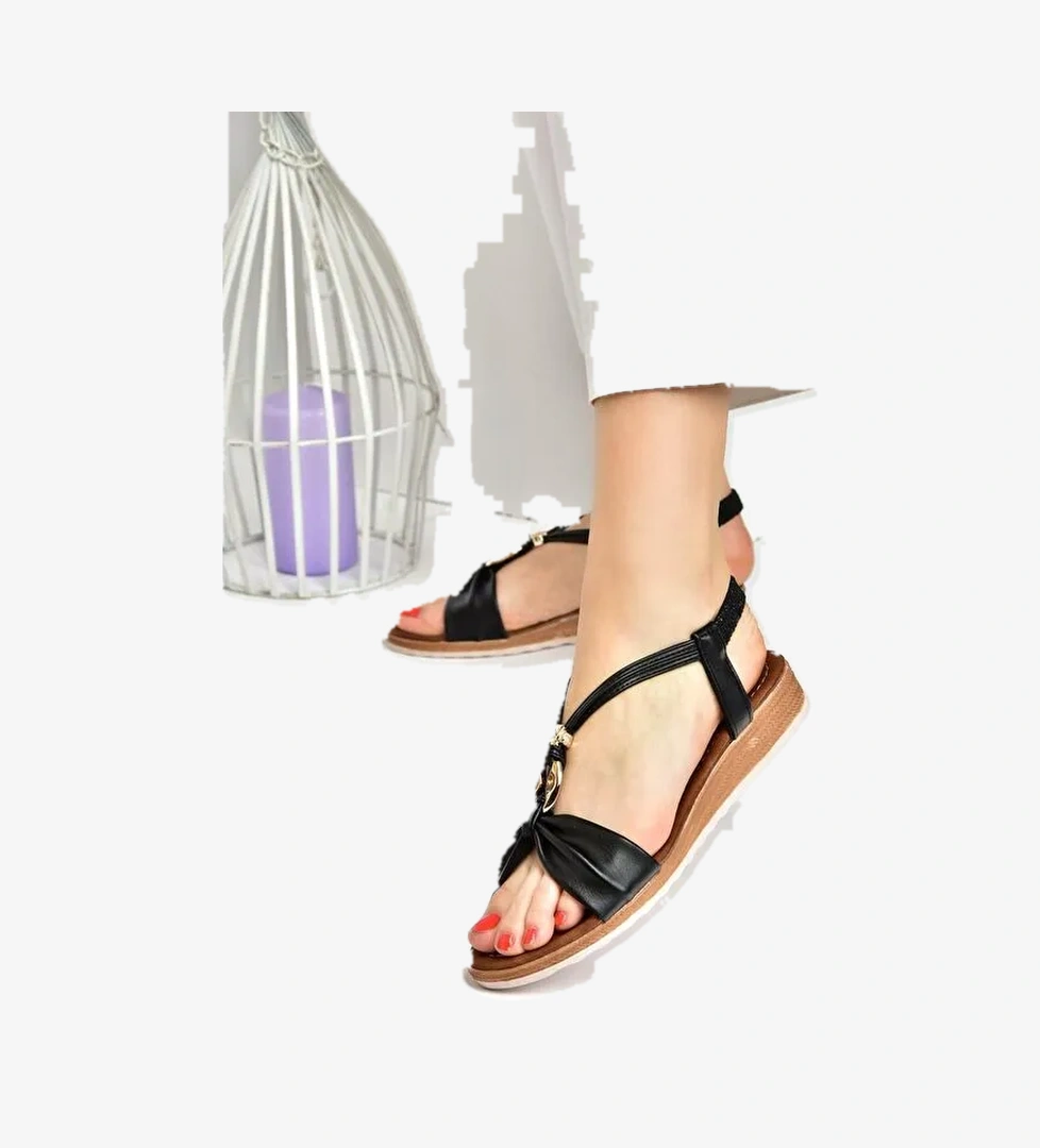 Siyah Günlük Kadın Sandalet M258313509 - Görsel 1