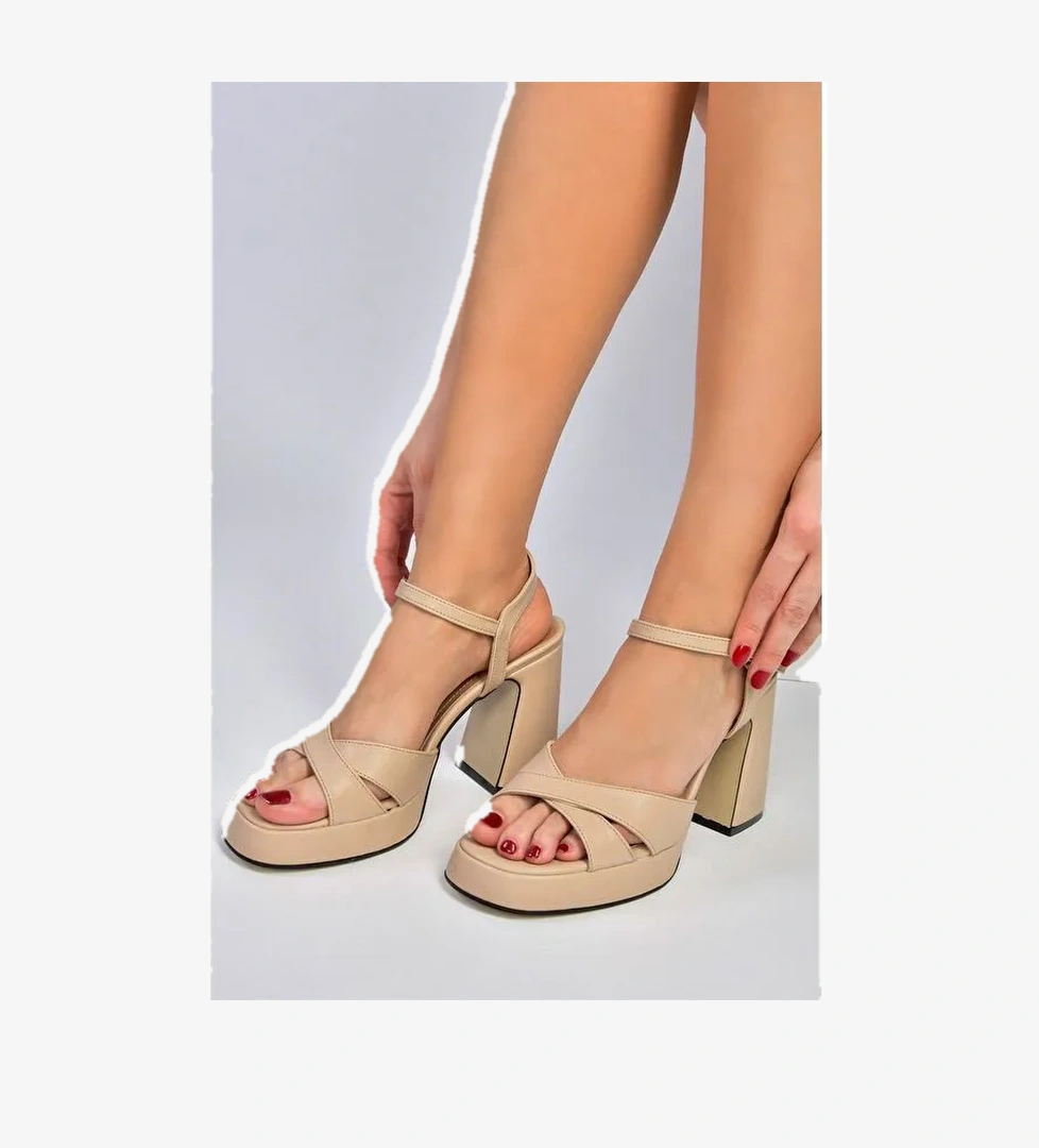 Ten Platform Topuklu Kadın Ayakkabı M404100109 - Görsel 1