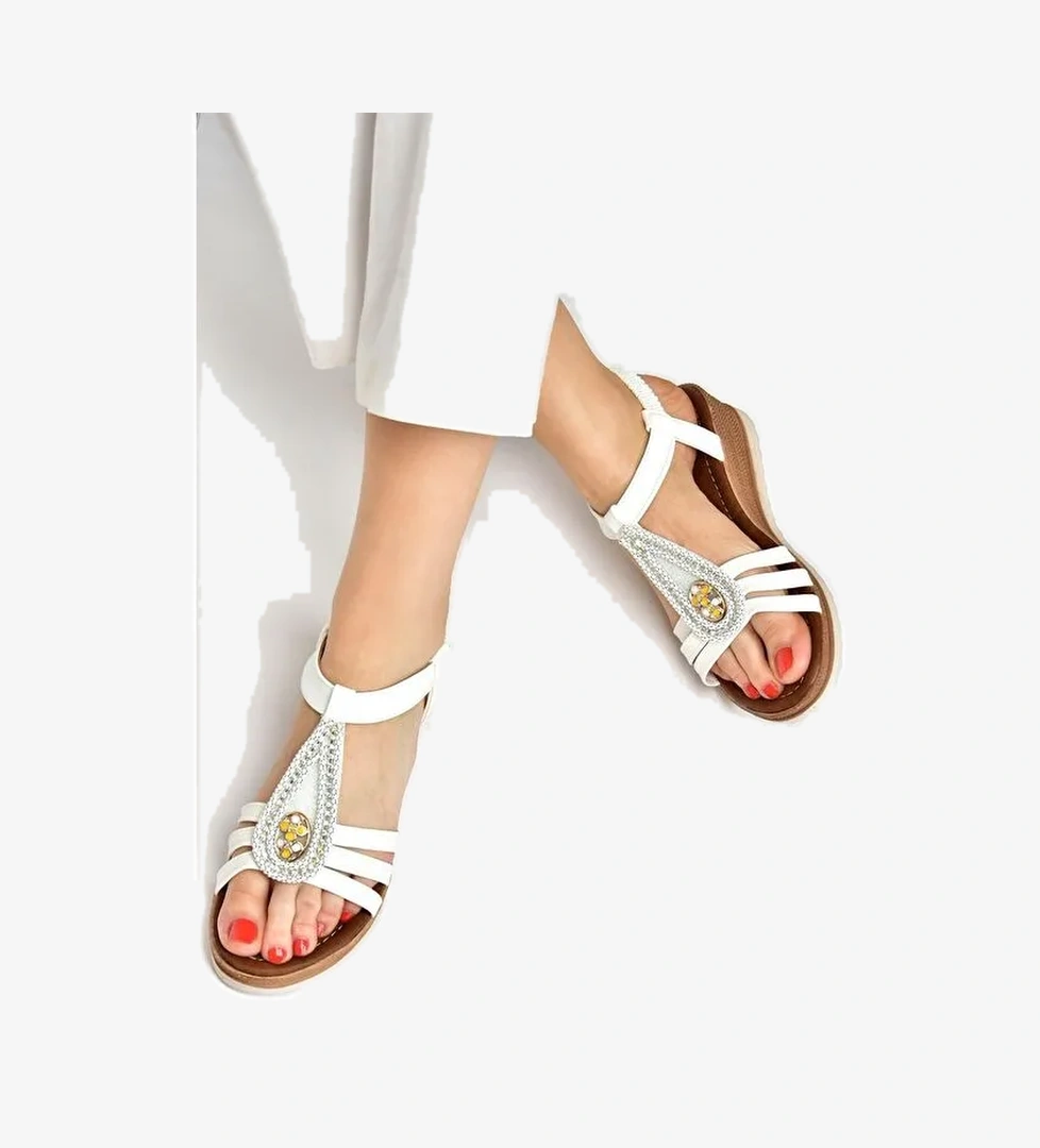 Beyaz Günlük Kadın Sandalet M258313709