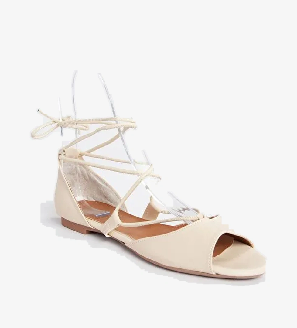 Bej Kadın Sandalet 9726547309 - Görsel 1