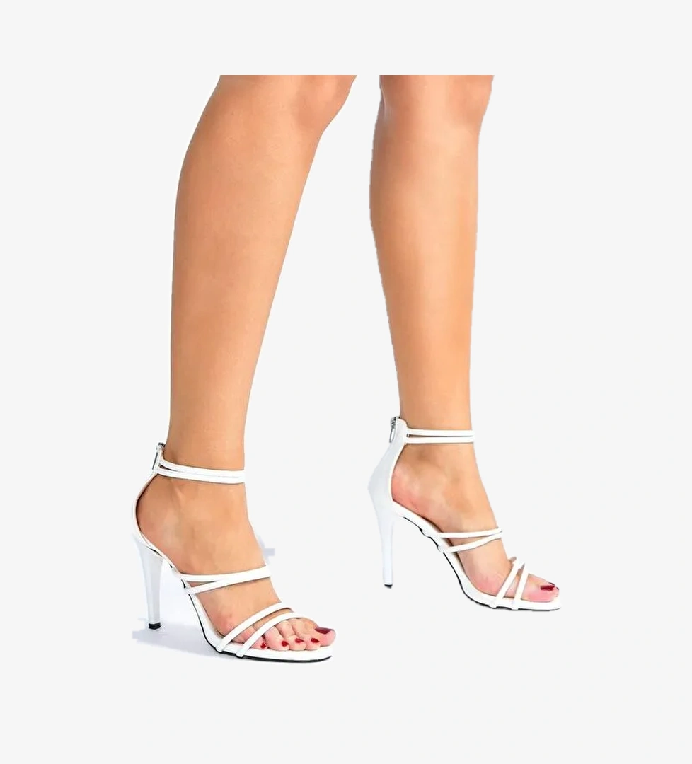 Beyaz İnce Topuklu Kadın Ayakkabı M251762109 - Görsel 1