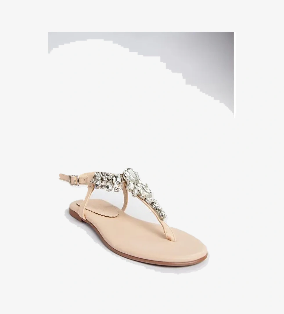 Ten Taşlı Parmak Arası Kadın Sandalet M272006009