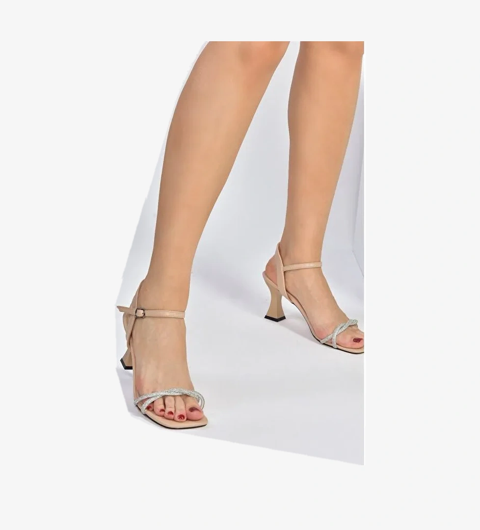 Ten Taşlı Kadın Topuklu Ayakkabı K820034509 - Görsel 1