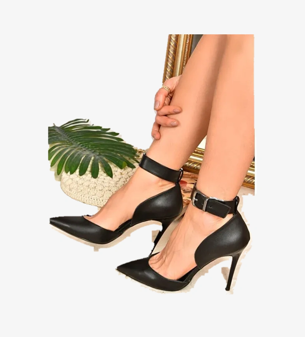 Siyah Kadın Topuklu Ayakkabı K654073309