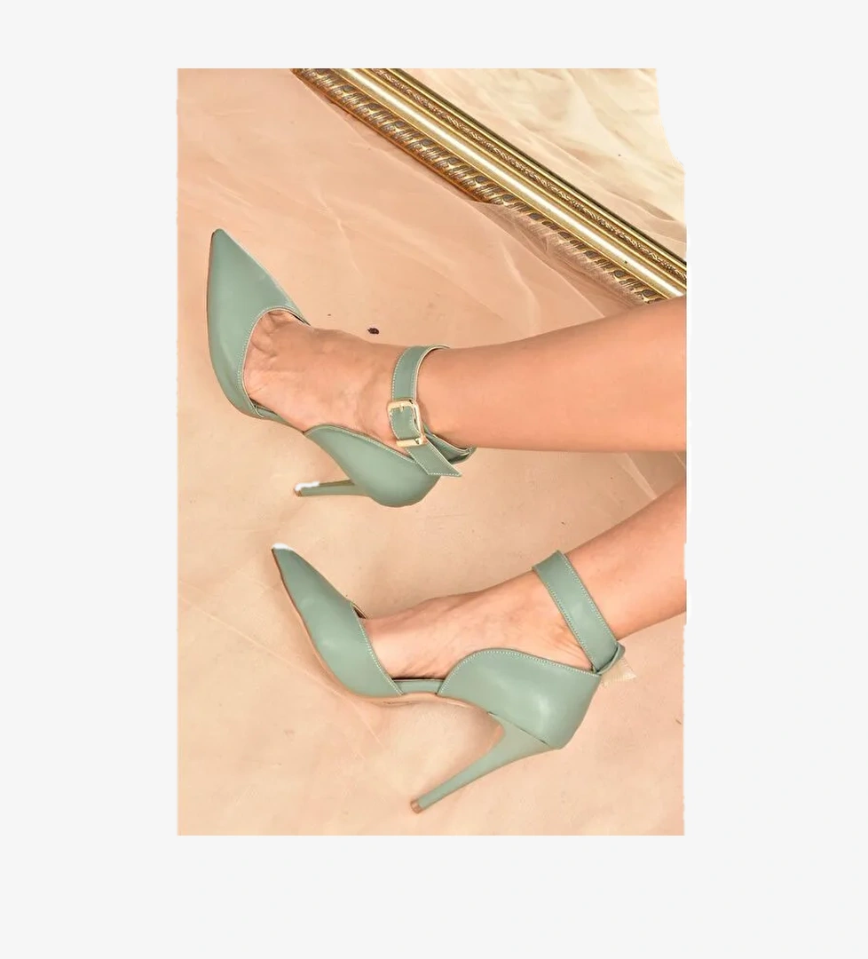 Yeşil Kadın Topuklu Ayakkabı K654073309