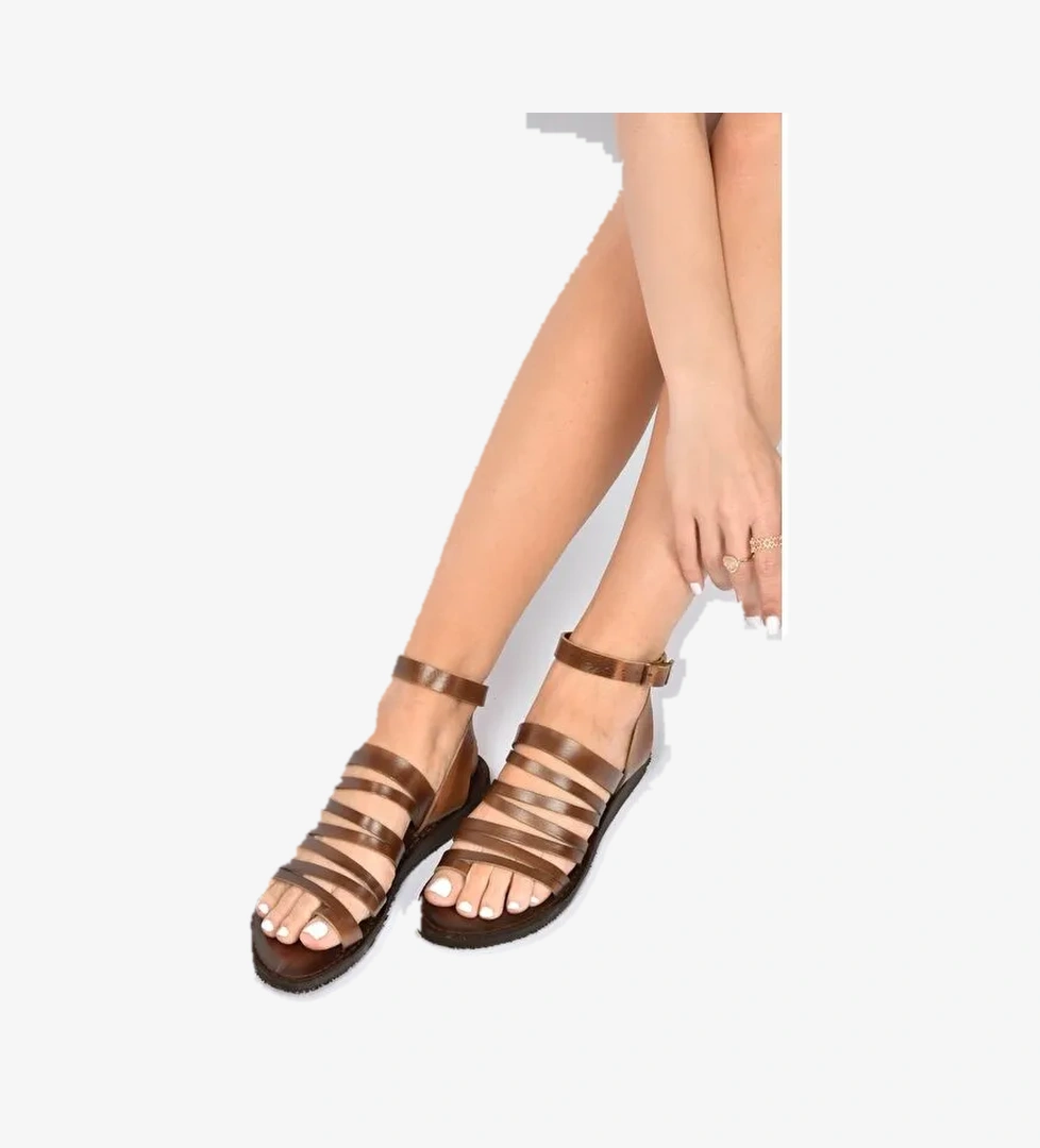 Taba Hakiki Deri Kadın Sandalet K374680403 - Görsel 1