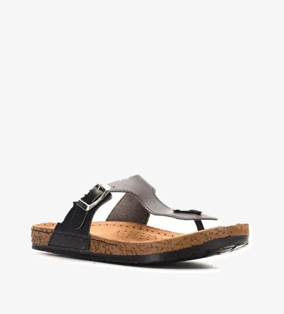 0475G Kadın Terlik Siyah - Görsel 1