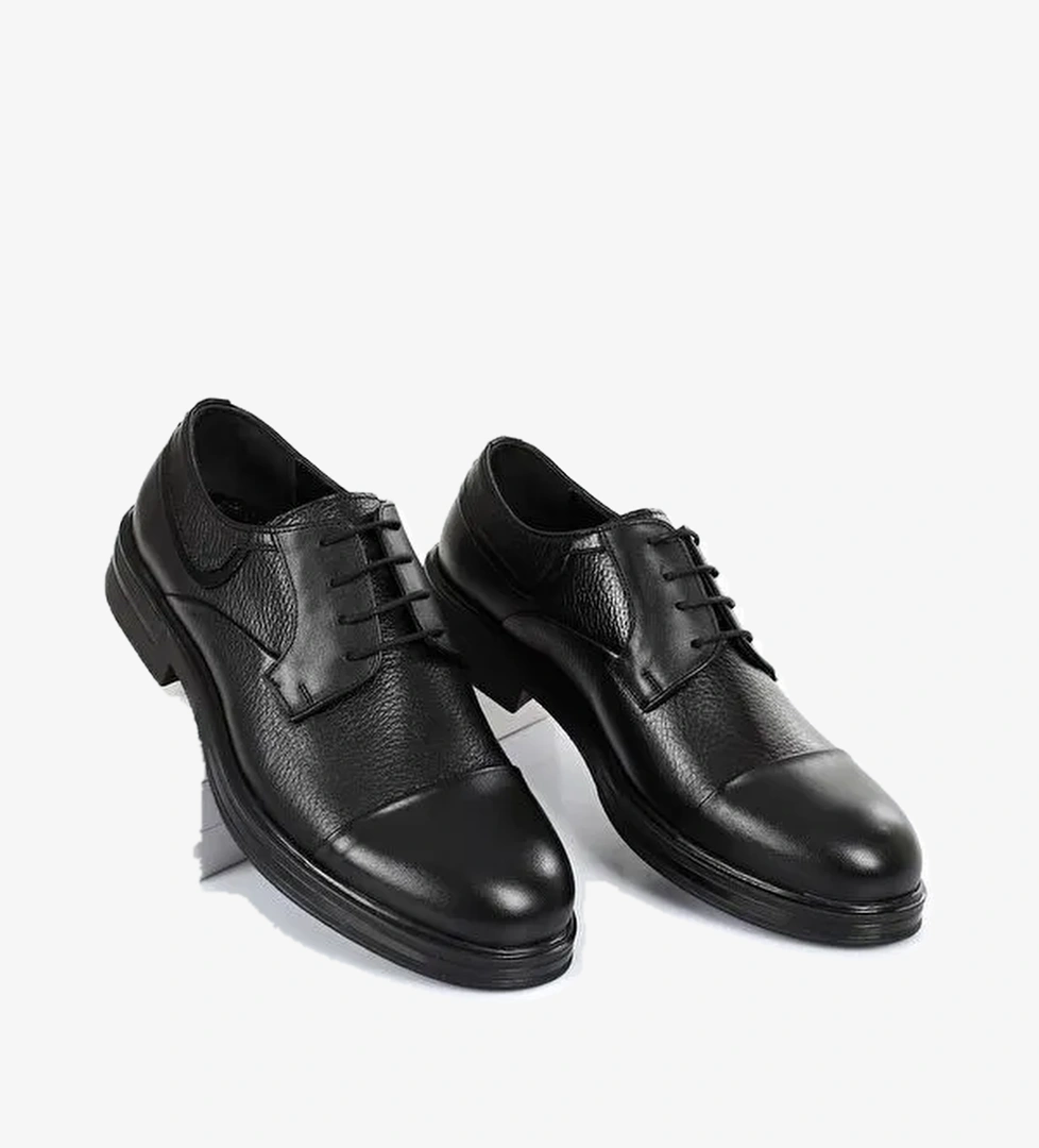 Platinum Hakiki Deri Yuvarlak Burun Bağcıklı Günlük Erkek Ayakkabı 01143 - Görsel 1