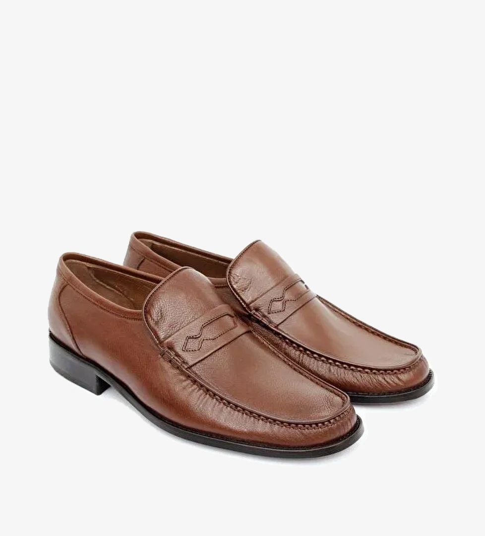 Gönderi̇(r) Platinum Hakiki Deri Yuvarlak Burun Kösele Taban Günlük Erkek Ayakkabı 01031 model görseli