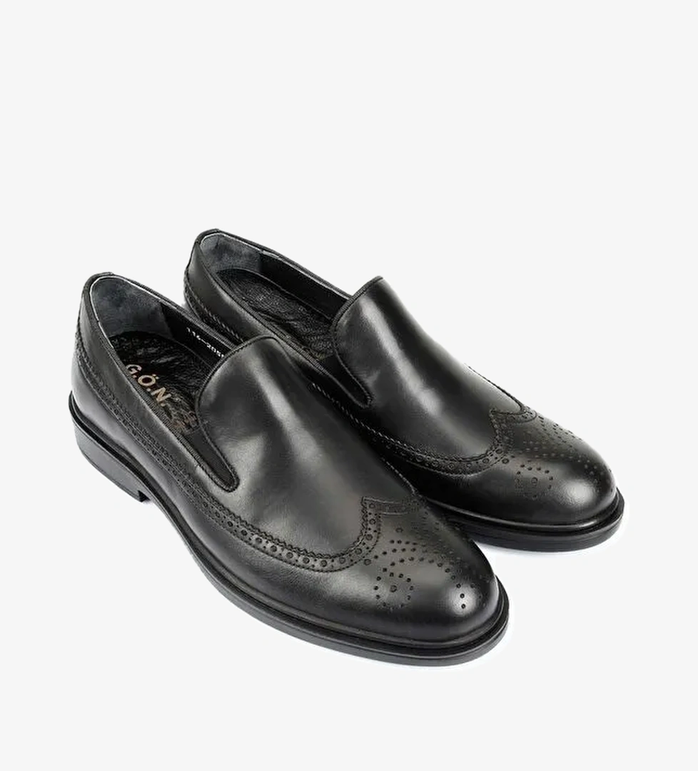 Hakiki Deri Yuvarlak Burun Günlük Erkek Ayakkabı 42055 - Görsel 1