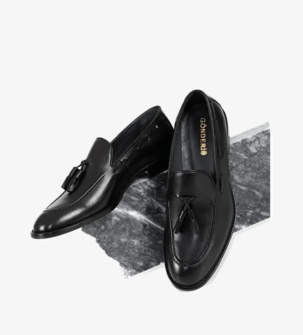 Platinum Hakiki Deri Yuvarlak Burun Püsküllü Günlük Erkek Ayakkabı 37541 - Görsel 1