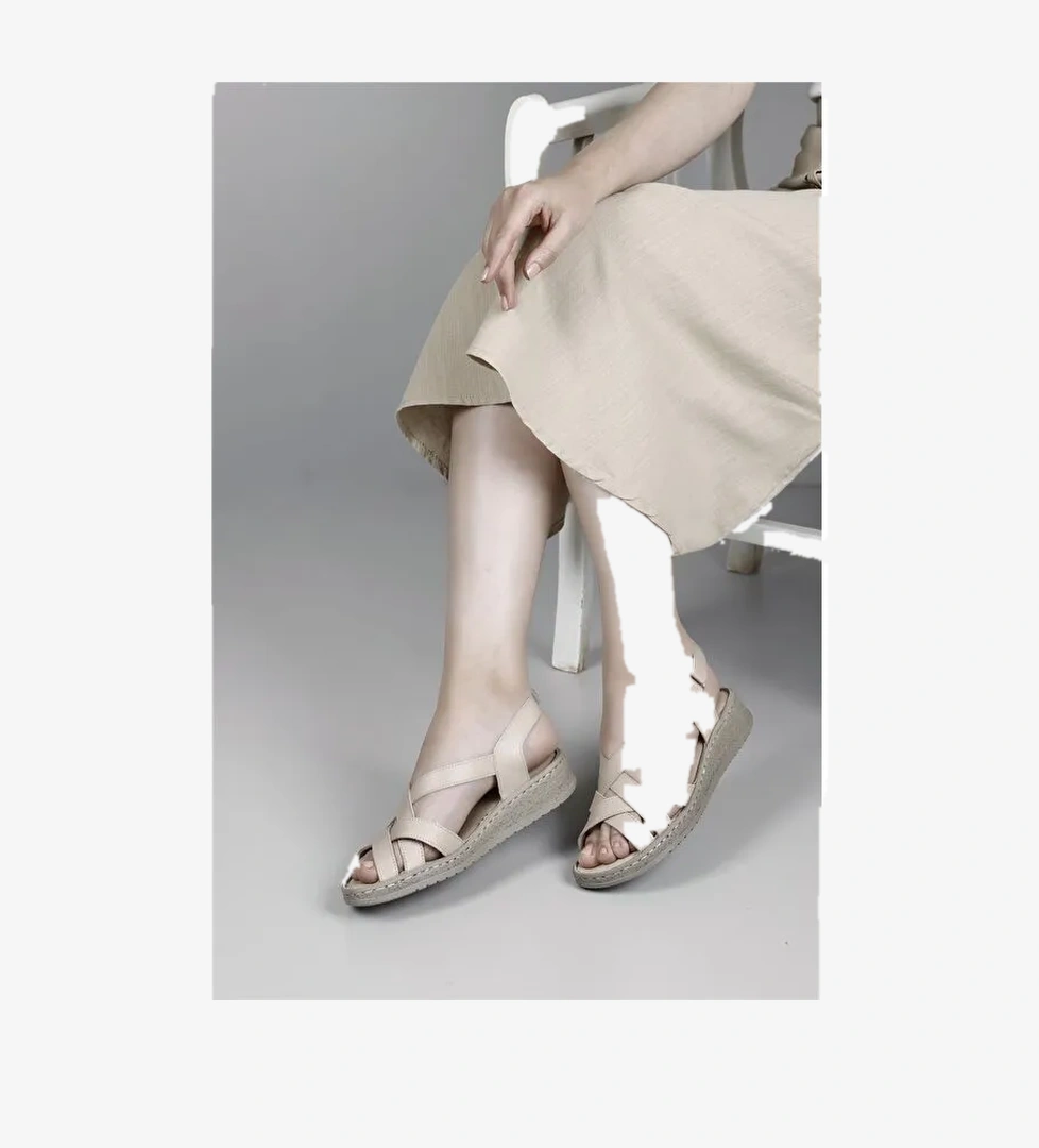 Gönderi̇(r) Gön Hakiki Deri Dolgu Taban Sandalet 45041 model görseli