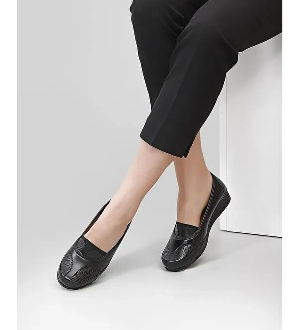 Gön Yuvarlak Burun Dolgu Taban Kadın Günlük Ayakkabı 42080 - Görsel 1