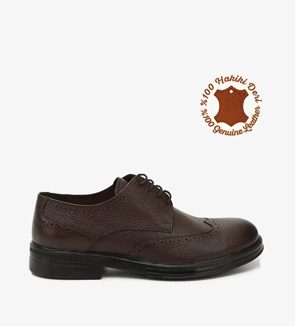 Gönderi̇(r) Platinum Hakiki Deri Yuvarlak Burun Bağcıklı Günlük Erkek Ayakkabı 01938 model görseli