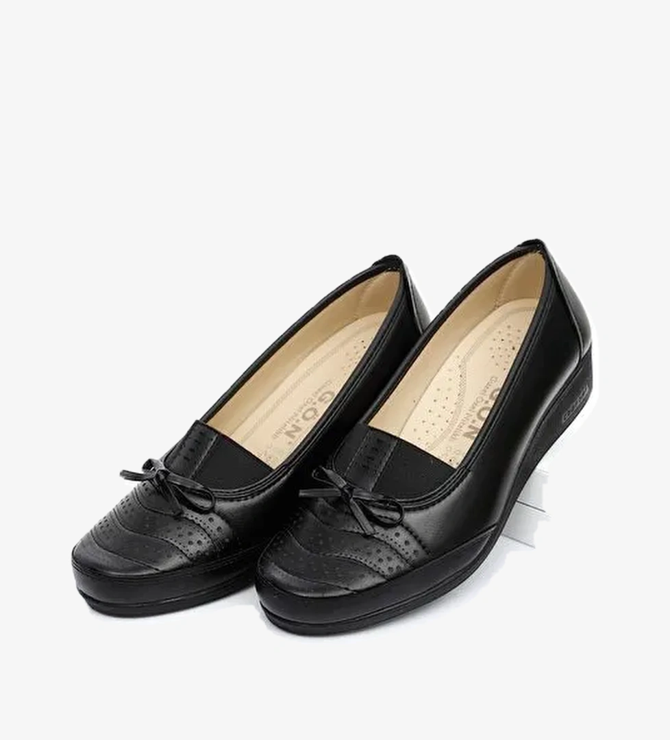 Yuvarlak Burun Dolgu Taban Fiyonklu Kadın Günlük Ayakkabı 42070 - Görsel 1