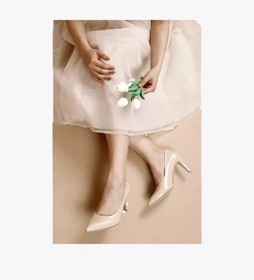 Sivri Burun İnce Ökçe Kadın Topuklu Ayakkabı 37170 - Görsel 1