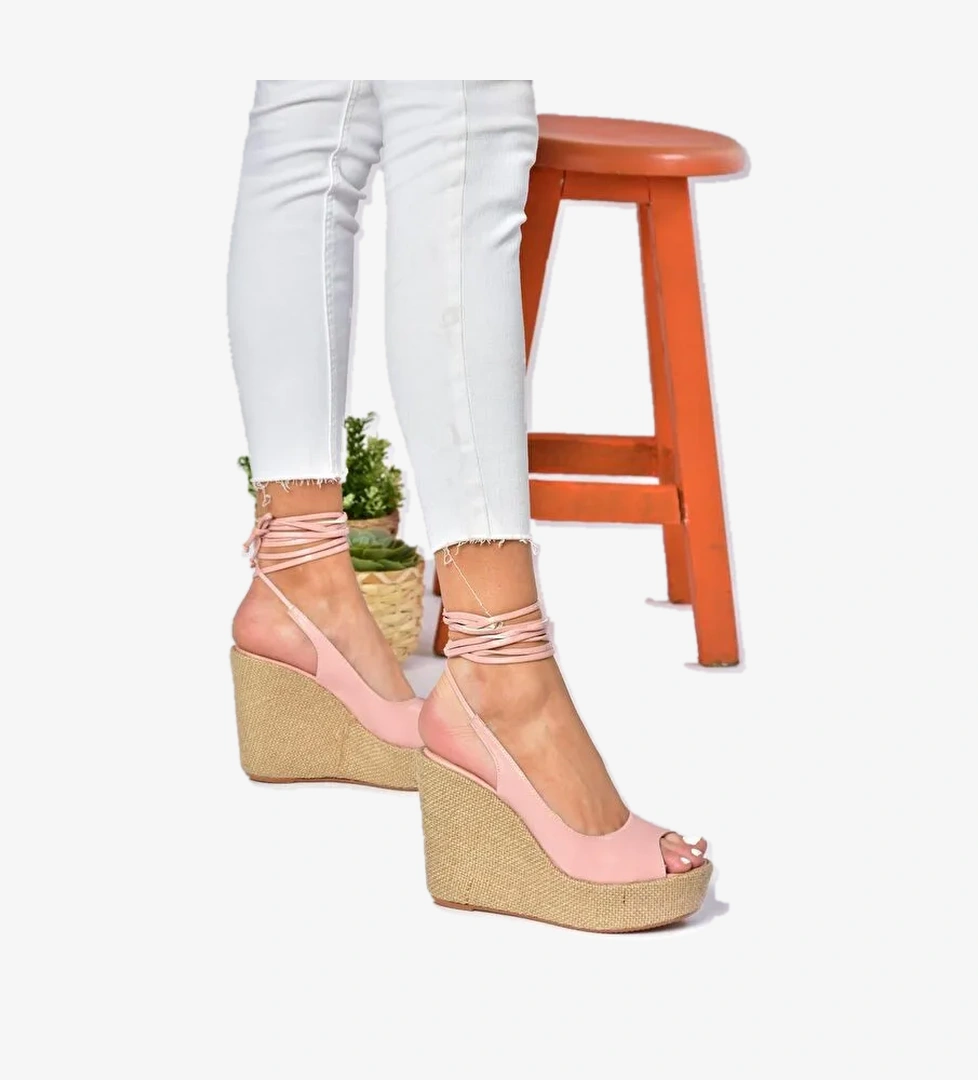 P572180809 Pudra Dolgu Taban Kadın Ayakkabı - Görsel 1