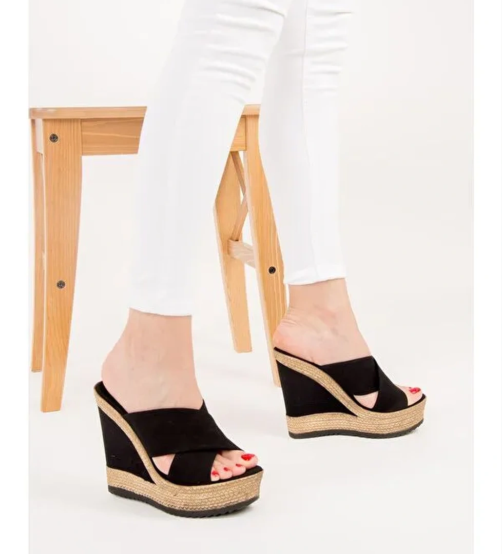 F674072005 Siyah Kadın Terlik - Görsel 1