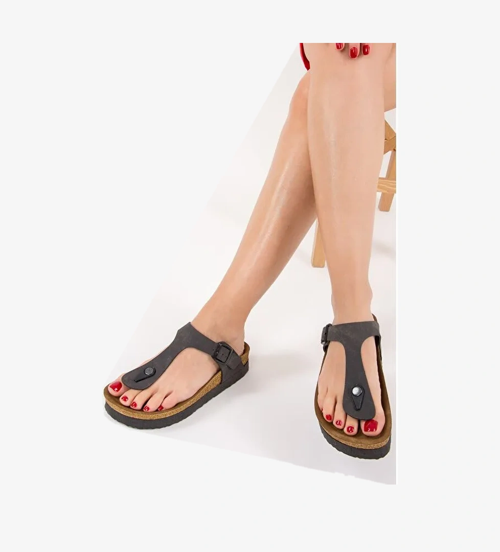 B777731002 Füme Kadın Terlik