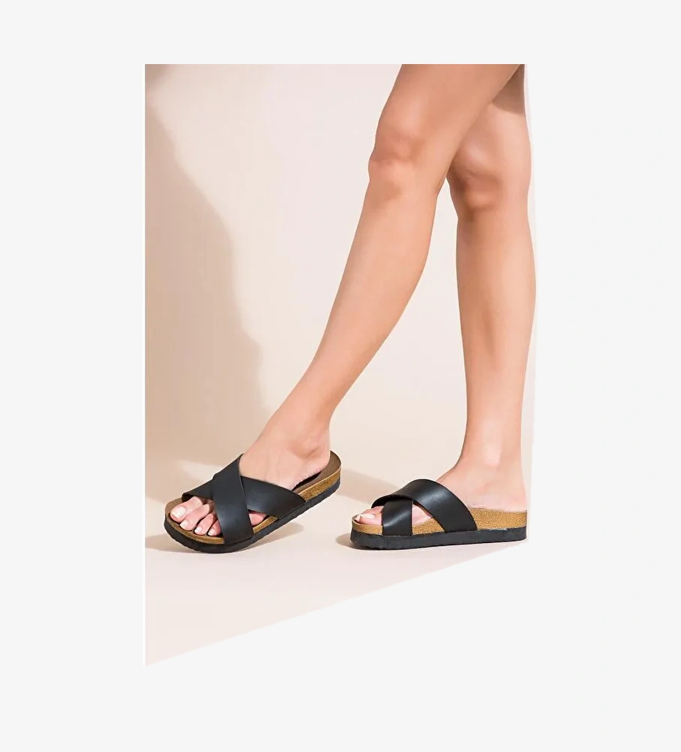 B777742209 Siyah Kadın Terlik - Görsel 1