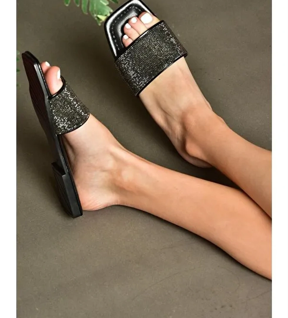 P820038614 Siyah Kadın Terlik - Görsel 1