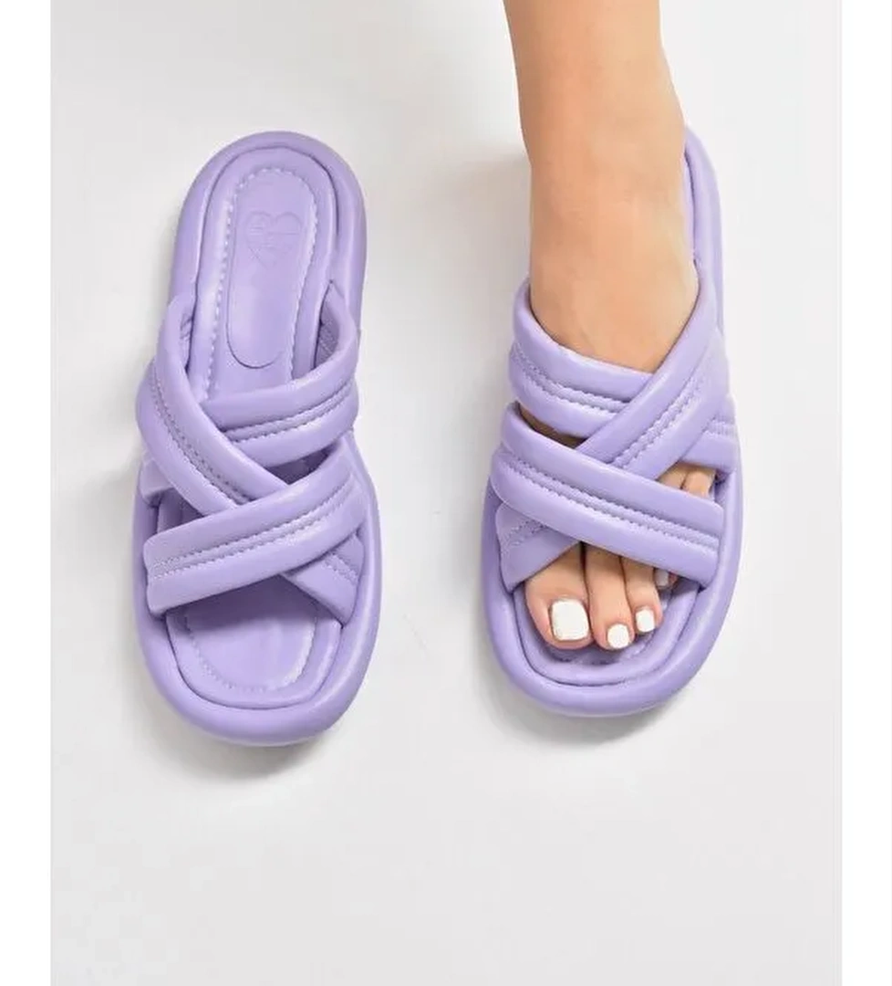 K848220209 Lila Kadın Terlik