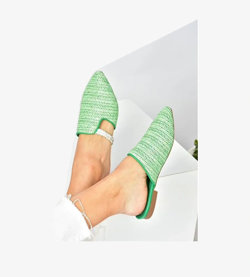 P820031417 Yeşil Kadın Terlik